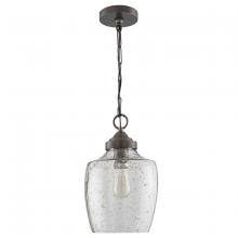 Austin Allen & Co - CA 330414PW - 1-Light Stone Seeded Glass Pendant in Pewter