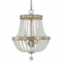 Austin Allen & Co - CA 9A125A - 3-Light Chandelier with Glass Beads and Finial