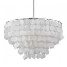 Austin Allen & Co - CA 9A175A - 6-Light Pendant Tiered Empire Chandelier with Mica Shell Adorments