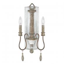 Austin Allen & Co - CA 9A198A - 2-Light Candle-Style Sconce in Distressed Grey and White French Antique