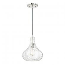 Austin Allen & Co - CA 9B239A - 1-Light Clear Water Glass Pendant in Polished Nickel