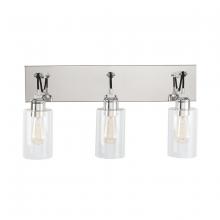 Austin Allen & Co - CA 9D304A - 3-Light Clear Glass Vanity in Polished Nickel