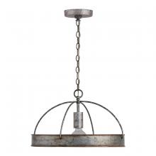 Austin Allen & Co - CA 9E362A - 1-Light Pendant in Antiqued Galvanized Metal with Rustic Cage Dome Shade