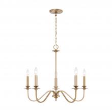 Austin Allen & Co - CA AA1023MA - 5-Light Chandelier in Matte Brass with Decorative Double Bobeches