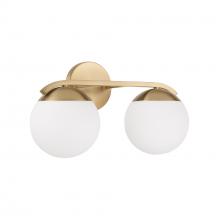 Austin Allen & Co - CA AA1032MA - 17&#34;W x 9.50&#34;H 2-Light Vanity in Matte Brass with Soft White Glass Globes