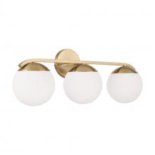 Austin Allen & Co - CA AA1033MA - 25.50&#34;W x 9.50&#34;H 3-Light Vanity in Matte Brass with Soft White Glass Globes