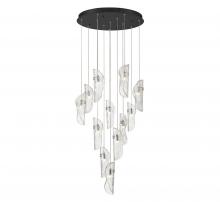 Lib & Co. CA 10164-017-02 - Sorrento, 12 Light Round LED Chandelier, Clear, Black Canopy
