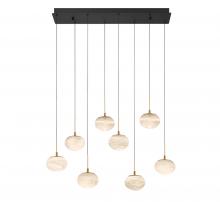 Lib & Co. CA 12124-02 - Calcolo, 8 Light Rectangular LED Chandelier, Matte Black