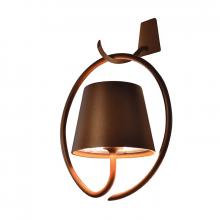 Zafferano America LD0289R4 - Poldina Wall Lamp w Bracket - Rust