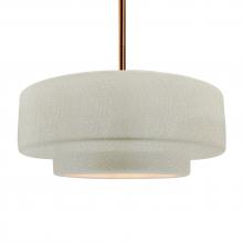 Justice Design Group CER-6545-CRK-BRSS-RIGID - Large Tier 1-Light Pendant
