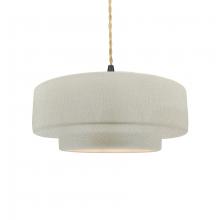 Justice Design Group CER-6543-CRK-MBLK-BEIG-TWST - Medium Tier 1-Light Pendant