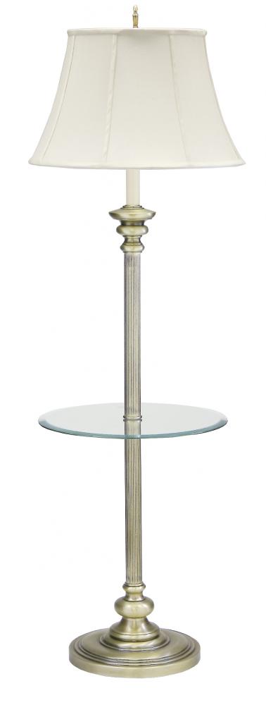Newport Floor Lamp With Glass Table, Floor Lamps With Glass Table