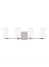 Generation Lighting 4424604-962 - Alturas contemporary 4-light indoor dimmable bath vanity wall sconce in brushed nickel silver finish