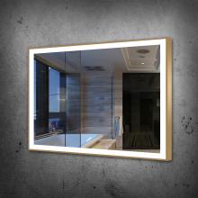Paris Mirrors CHICX48356000-GLD - CHIC GOLD FRAMED RECTANGLE MIRROR (FRONTLIT)