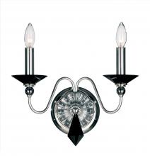 Schonbek 1870 9672-40CL - Jasmine 2 Light 120V Wall Sconce in Polished Silver with Clear Optic Crystal