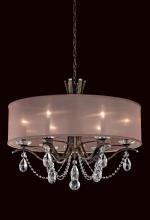 Schonbek 1870 VA8306N-48H1 - Vesca 6 Light 120V Chandelier in Antique Silver with Clear Heritage Handcut Crystal and White Shad
