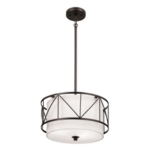 Kichler 52074BK - Birkleigh 14&#34; 3 Light Pendant/Semi Flush Black
