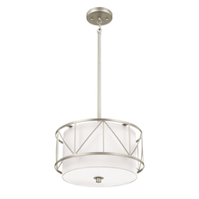 Kichler 52074SN - Birkleigh 14&#34; 3 Light Pendant/Semi Flush Satin Nickel