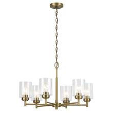 Kichler 52616NBR - Winslow 16.5&#34; 6-Light Chandelier with Clear Seeded Glass in Natural Brass