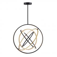 Artcraft AC6746BB - Trilogy Collection Integrated LED 32 in. Pendant, Black and Gold