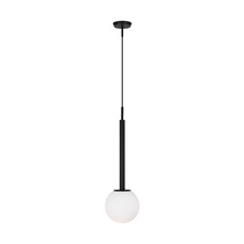 Visual Comfort & Co. Studio Collection KP1141MBK - Nodes contemporary 1-light indoor dimmable large ceiling hanging pendant in midnight black finish wi