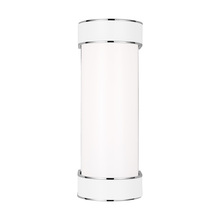Visual Comfort & Co. Studio Collection KSW1051PNGW - Monroe contemporary indoor dimmable small 1-light vanity in a polished nickel finish with clear glas