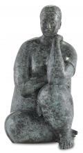 Currey 1200-0364 - Lady Meditating Bronze