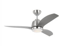 Visual Comfort & Co. Fan Collection 3AVLR44BSD - Avila 44 LED Ceiling Fan in Brushed Steel with Silver Blades and Light Kit