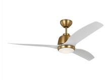 Visual Comfort & Co. Fan Collection 3AVLR54SBD - Avila 54&#34; Dimmable Integrated LED Indoor/Outdoor Satin Brass Ceiling Fan with Light Kit