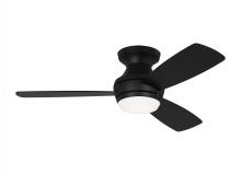 Visual Comfort & Co. Fan Collection 3IKR44MBKD - Ikon 44&#34; Dimmable Integrated LED Indoor Midnight Black Hugger Ceiling Fan with Light Kit