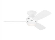 Visual Comfort & Co. Fan Collection 3IKR44RZWD - Ikon 44&#34; Dimmable Integrated LED Indoor Matte White Hugger Ceiling Fan with Light Kit
