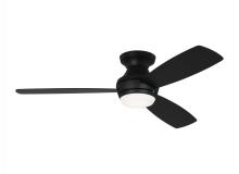 Visual Comfort & Co. Fan Collection 3IKR52MBKD - Ikon 52&#34; Dimmable Integrated LED Indoor Midnight Black Hugger Ceiling Fan with Light Kit