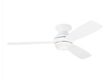 Visual Comfort & Co. Fan Collection 3IKR52RZWD - Ikon 52&#34; Dimmable Integrated LED Indoor Matte White Hugger Ceiling Fan with Light Kit