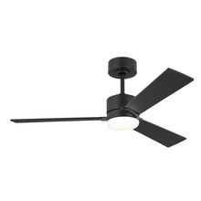 Visual Comfort & Co. Fan Collection 3RZR44MBK - Rozzen 44&#34; Indoor/Outdoor Midnight Black Ceiling Fan with Handheld Remote Control