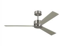 Visual Comfort & Co. Fan Collection 3RZR52BS - Rozzen 52&#34; Indoor/Outdoor Brushed Steel Ceiling Fan with Handheld Remote Control