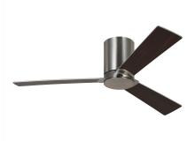 Visual Comfort & Co. Fan Collection 3RZHR44BS - Rozzen 44-inch indoor/outdoor Energy Star hugger ceiling fan in brushed steel silver finish