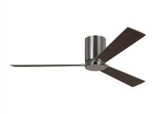 Visual Comfort & Co. Fan Collection 3RZHR52BS - Rozzen 52-inch indoor/outdoor Energy Star hugger ceiling fan in brushed steel silver finish